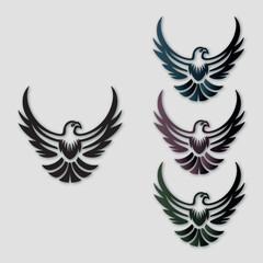 Abstract simple eagle logo design