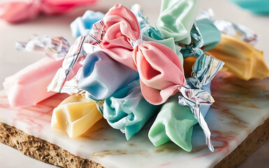 Capture the essence of Saltwater Taffy in a mouthwatering food photography shot