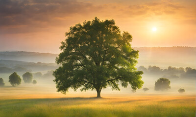 Minimalist Summer Landscape