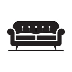 Sofa Silhouette - A Place to Gather and Connect with Loved Ones - Illustration of Sofa - Vector of Sofa
