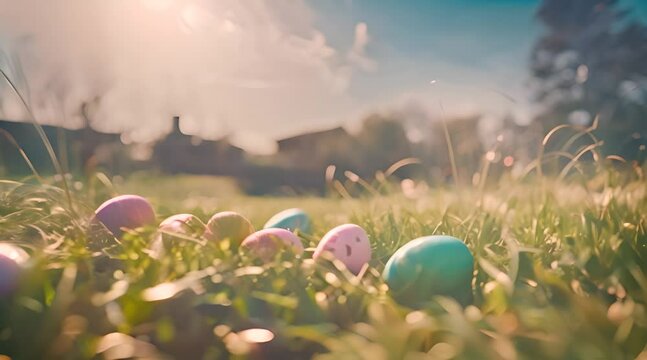 easter decorations, decorated eggs