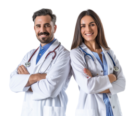 Team of Doctors Isolated on Transparent Background
