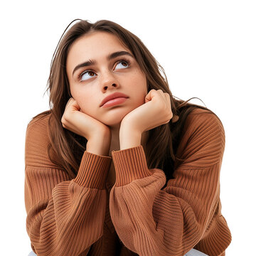 recommend clip art: Thinking Woman Isolated on Transparent Background
                    