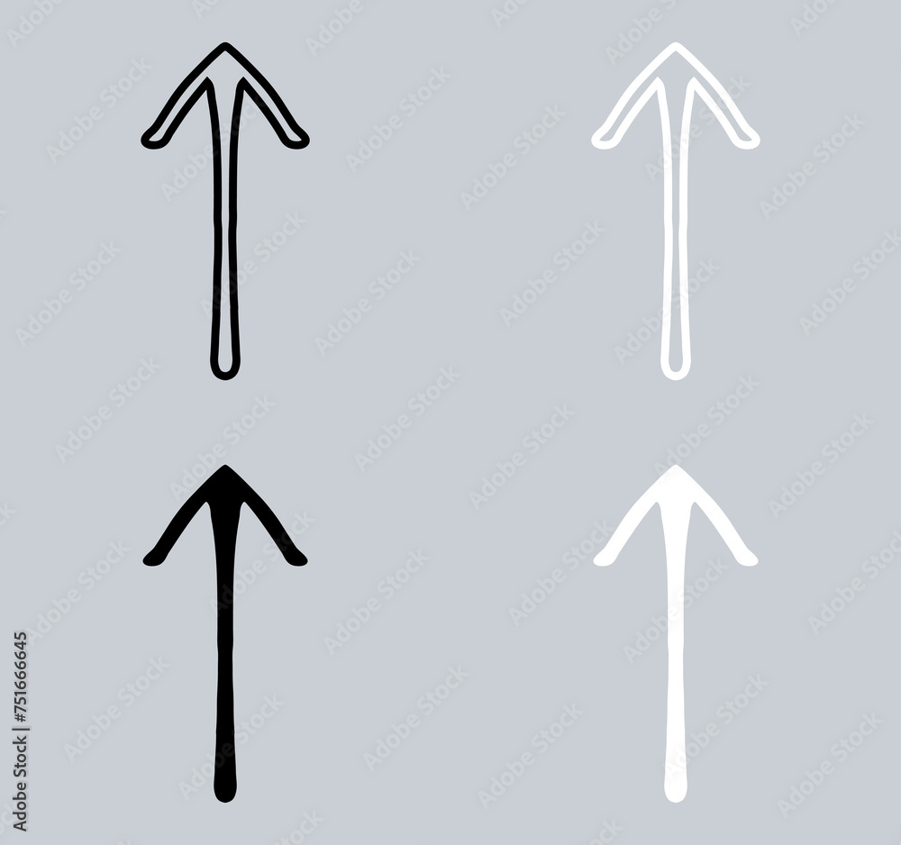 Poster set of up arrow icon. scroll up icon sign symbol in trendy flat style. up arrow vector icon illustra