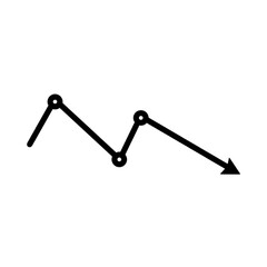 Modern reduction line icon. Premium pictogram isolated on a white background. Vector illustration. Stroke high quality symbol. Decrease icon in modern line style.