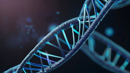 Technology gene DNA abstract molecule medicine blue 3D background research digital futuristic human concept health