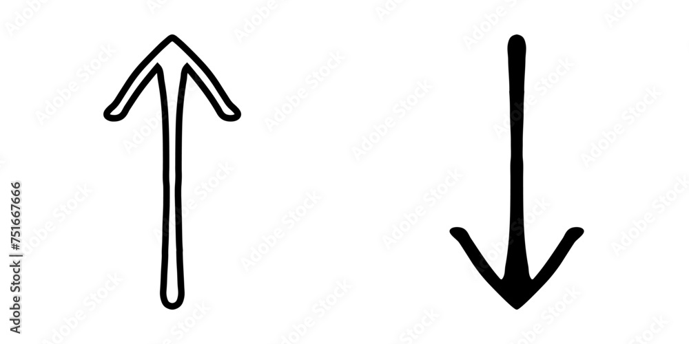 Poster up down arrow icon vector. scroll up down icon sign symbol vector. move up down vector icon illustra
