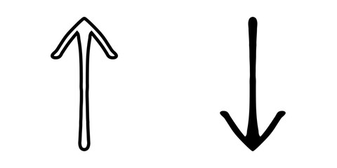 Up Down arrow icon vector. Scroll Up Down icon sign symbol vector. Move Up Down vector icon illustration isolated on white background