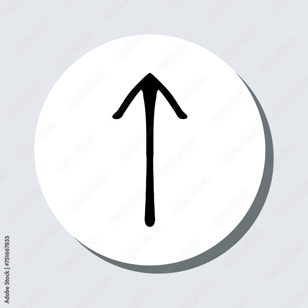 Poster up arrow icon vector. scroll up sign symbol in trendy flat style. move up vector icon illustration i
