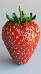 Glistening Strawberry with Golden Seeds