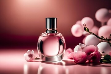 Perfume, bottle on a beautiful background