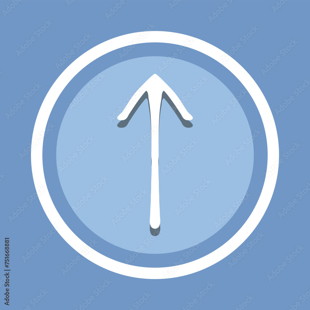 Poster up arrow icon vector. scroll up arrow icon vector in trendy flat style. move up icon image, move up 