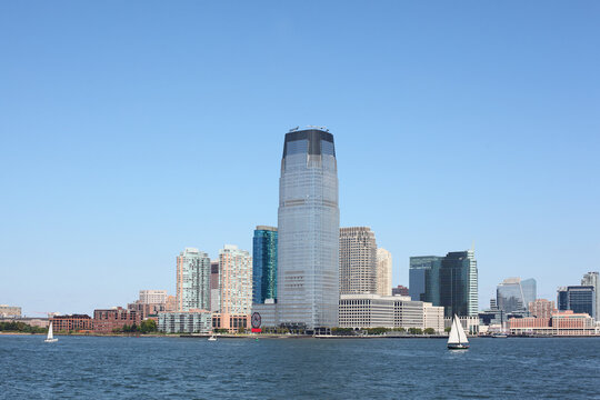 Building skyscrapers of Jersey City in United States