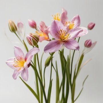 Free Photo Beautiful spring flowers on white background top view Floral pattern