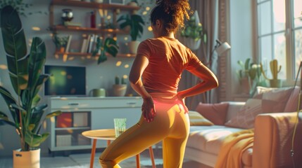 a person specifically suffering from low back pain.