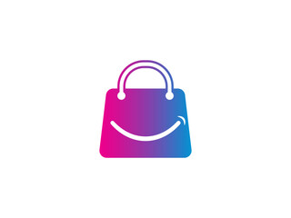 shopping bag logo vector design. colorful logo shopping bag. shop logo icon design vector