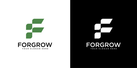 F letter Finance logo design template Marketing And Financial Business Logo Template with Marketing Growth Arrow.