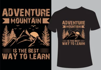 Poster Best adventure mountain unique vintage t shirt design. © rscreativedesign