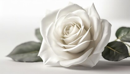 rose alba beautiful white rose isolated on white