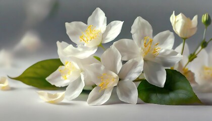 Fototapeta na wymiar jasmine flowers isolated on white background