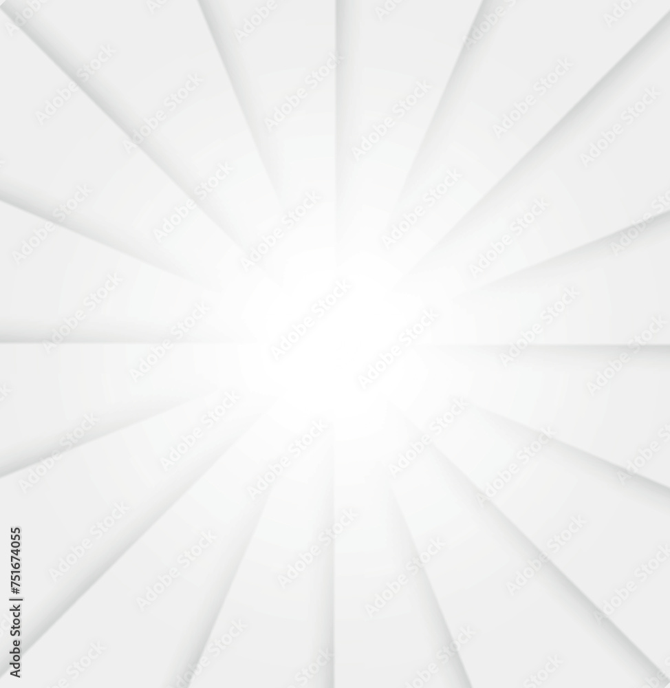 Aufkleber Gray and white line architecture geometry tech abstract subtle background. Abstract Gray Rays Background vector illustration.
