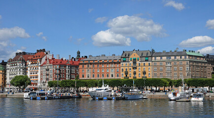 boat on the Baltic sea in Stockholm