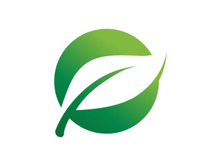 Leaf logo gradient colorful design. leaf logo vector