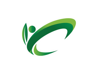 Leaf logo gradient colorful design. leaf logo vector