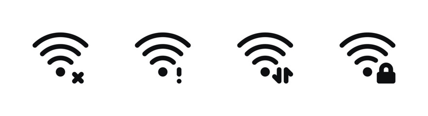 Wifi Signal Icon Set