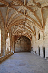 Fototapeta na wymiar Portugal, cloister of Jeronimos monastery in Lisbon