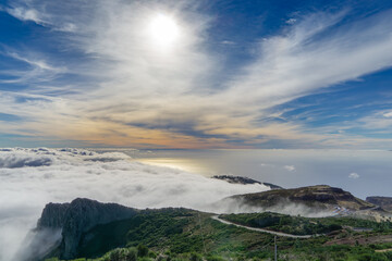 View from Pico do Arieiro mountain of the beautiful landscape of Madeira - 751674896
