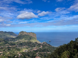 Panorama view of the beautiful island Madeira, Portugal - 751675032