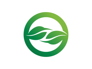 Green Leaf logo gradient colorful design