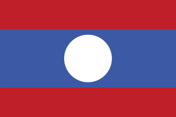 National Flag of Laos, Laos Flag vector