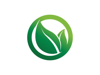 Green Leaf logo gradient colorful design