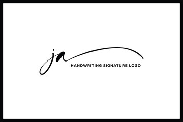 JA initials Handwriting signature logo. JA Hand drawn Calligraphy lettering Vector. JA letter real estate, beauty, photography letter logo design