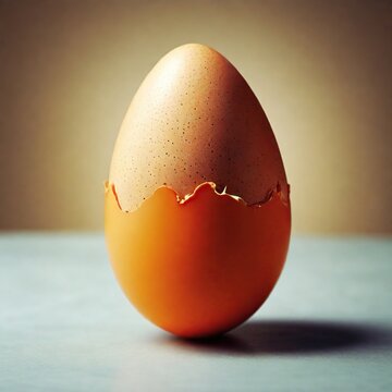 Surreal image of an egg on a postcard.