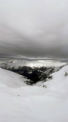 snow covered mountains