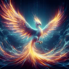 Foto op Canvas A Majestic Phoenix Reborn © filicci