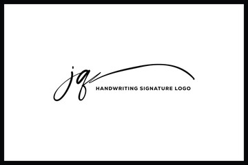 JQ initials Handwriting signature logo. JQ Hand drawn Calligraphy lettering Vector. JQ letter real estate, beauty, photography letter logo design