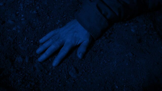 Police Photograph Crime Victim At Night