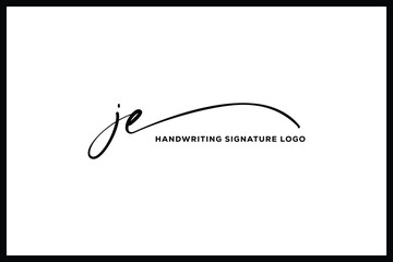 JE initials Handwriting signature logo. JE Hand drawn Calligraphy lettering Vector. JE letter real estate, beauty, photography letter logo design