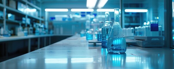 Clean science laboratory in the bright environment