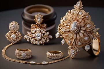 Fototapeta premium Luxury pearl and diamond traditional necklace