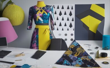 Fashion designer working 