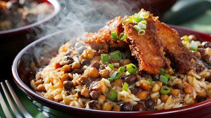 Capture the essence of Hoppin' John in a mouthwatering food photography shot