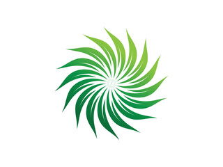 Circular Leaf logo gradient colorful design illustrations