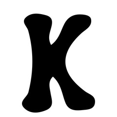 black and white K symbol alphabet