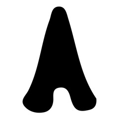 black and white a symbol alphabet