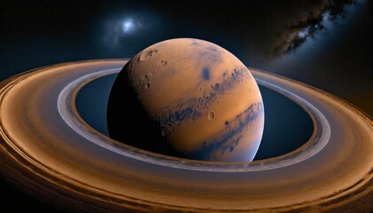 Um planeta desconhecido com anéis semelhante ao de saturno